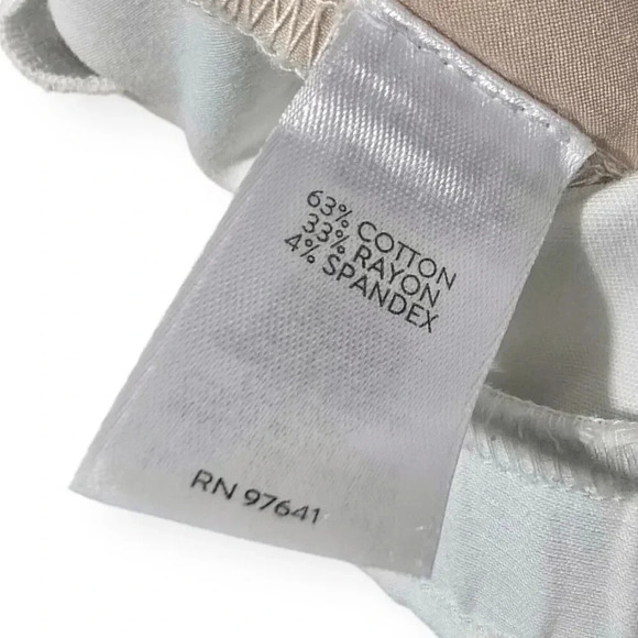 J Jill Pants  Small Petite White Essential Cotton Stretch Pull On Cropped Capri - Picture 5 of 5